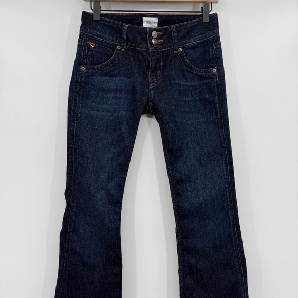 Hudson Jeans Women 26 Blue Signature Petite Bootcut Dark Wash Low Rise 90s Y2K - Picture 2 of 15